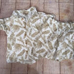 Bearpaw Boys Tropical Print Shirt and Shorts Set Size 4